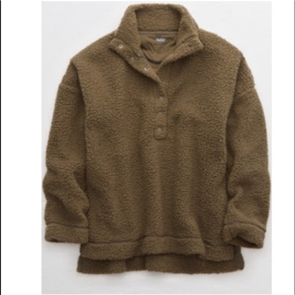 Aerie Cloud Sherpa Oversized Pullover - Picture 2 of 6
